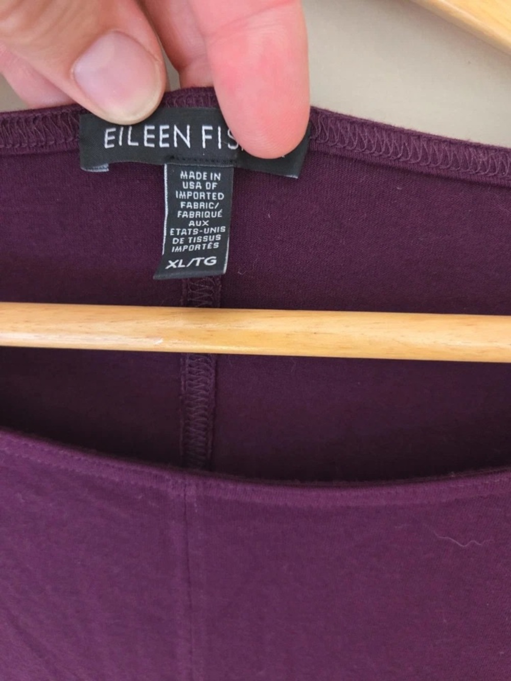 Eileen Fisher Plum Long Sleeve Shift Dress - Picture 4 of 9